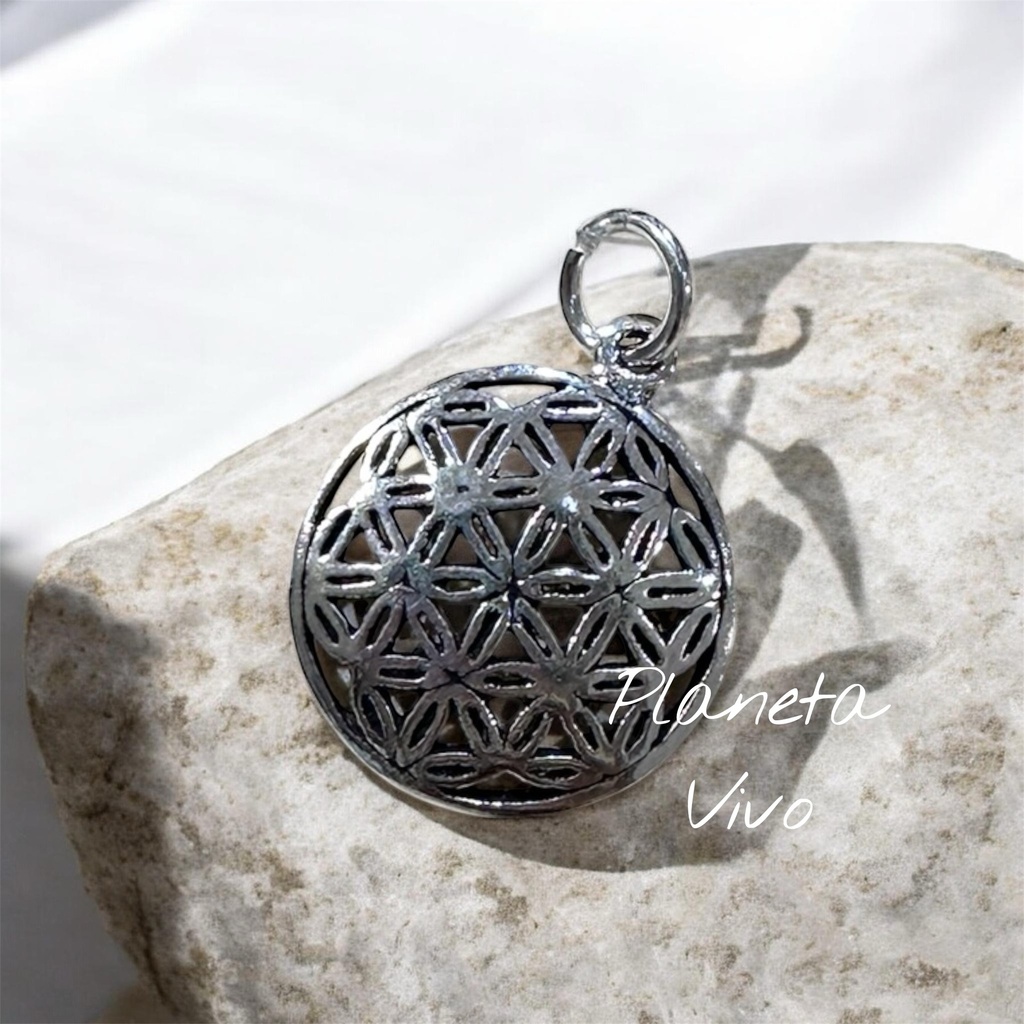 COLG. FLOR VIDA PEQUEÑO PLATA