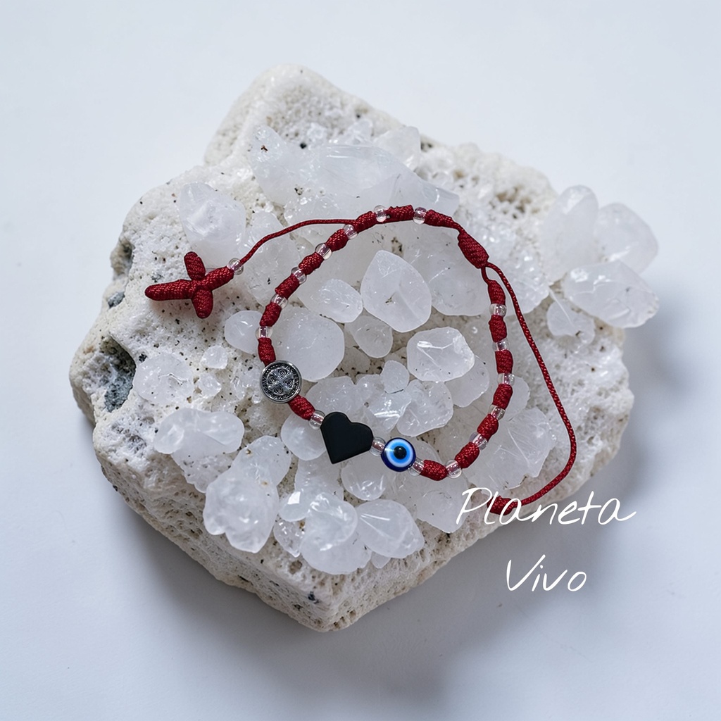 PULSERA AZABACHE CORAZON SAN BENITO