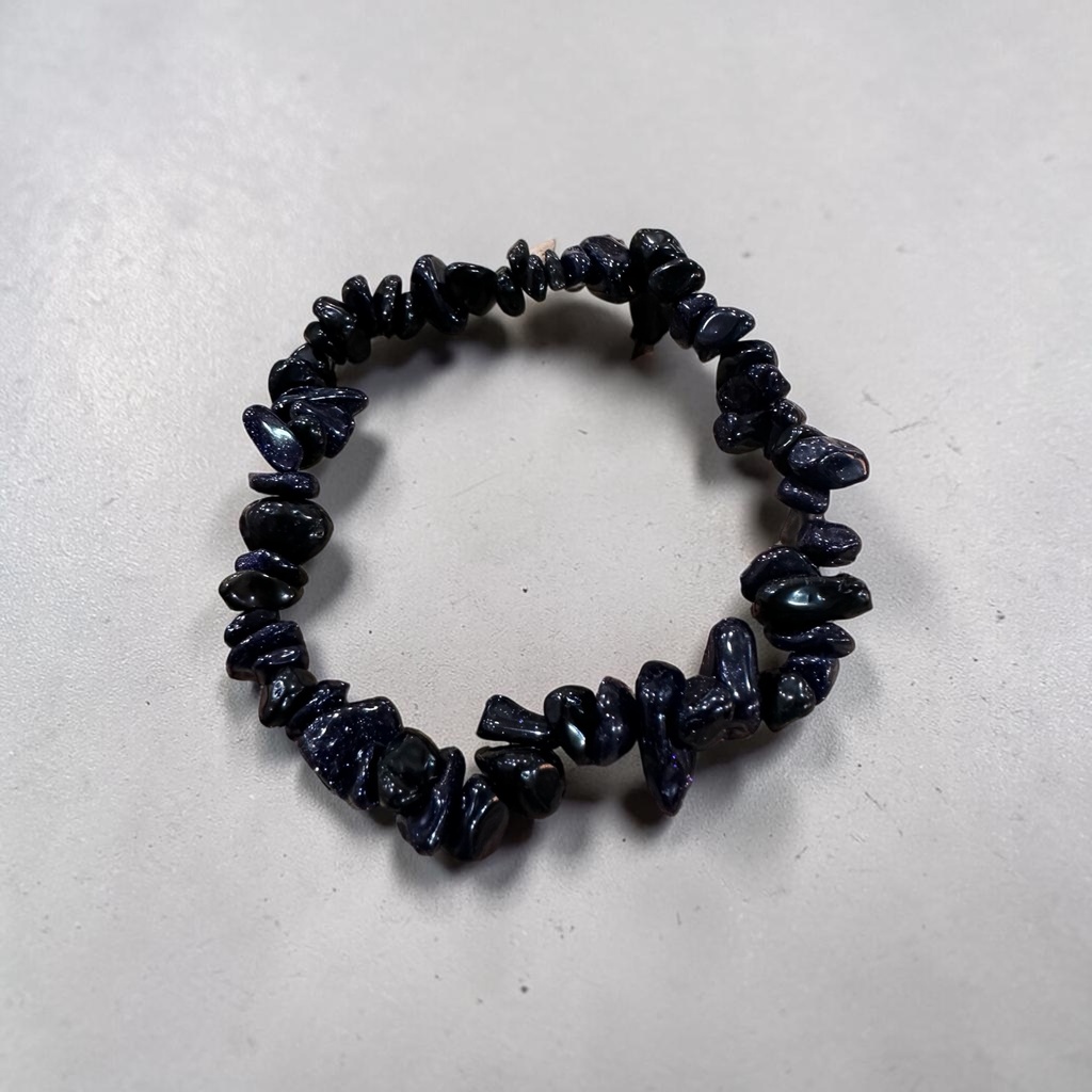 PULSERA CHIP AVENTURINA ORO AZUL