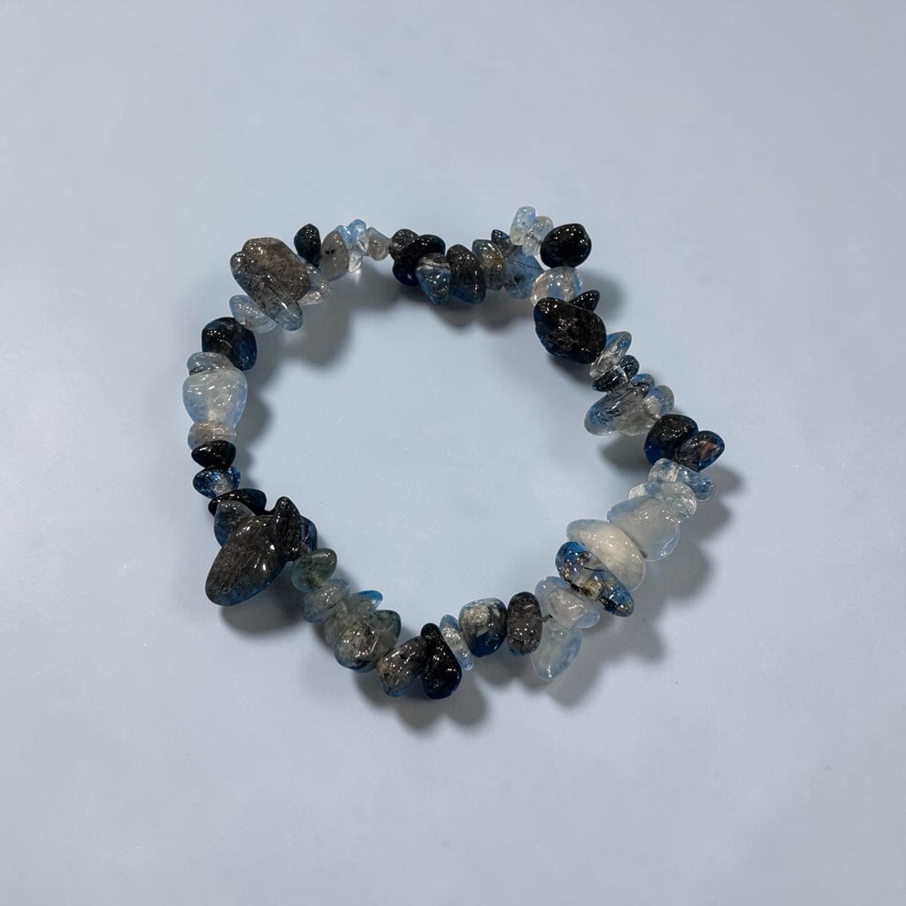 PULSERA CHIP CUARZO TURMALINADO