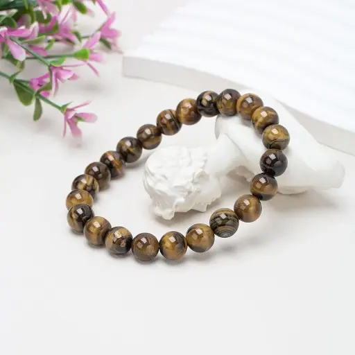 [854] PULSERA OJO DE TIGRE 8MM