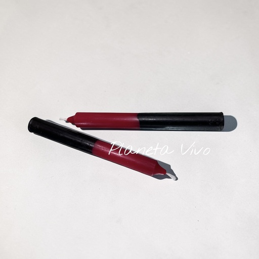 [03102RN] VELA BUJIA 2COL. ROJO-NEGRO