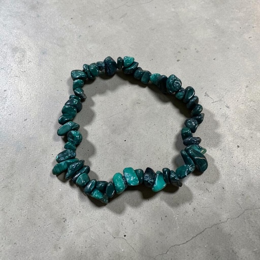 [3135007] PULSERA CHIP ELASTICA MALAQUITA