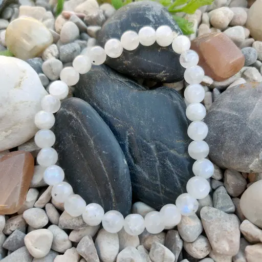 [13115012] PULSERA PIEDRA LUNA 6MM