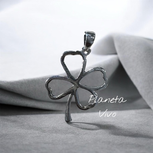 [90339] COLGANTE TREBOL PLATA