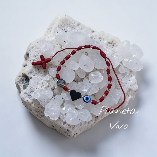 [OSBAZ] PULSERA AZABACHE CORAZON SAN BENITO