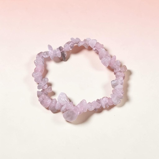 [00246.2] PULSERA CHIP CUARZO ROSA