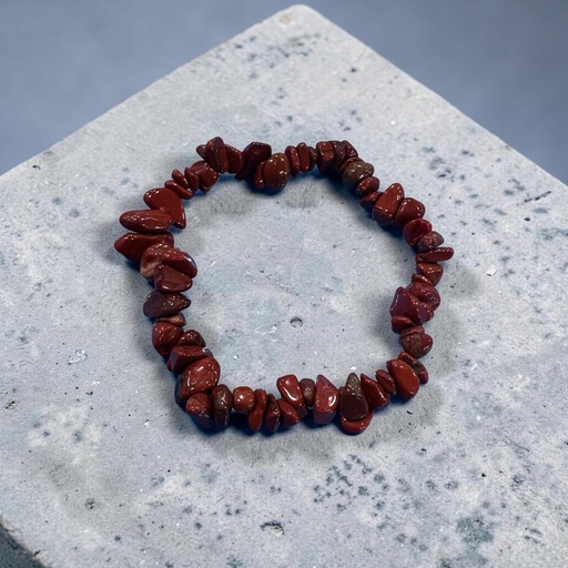 [00246.9] PULSERA CHIP JASPE ROJO